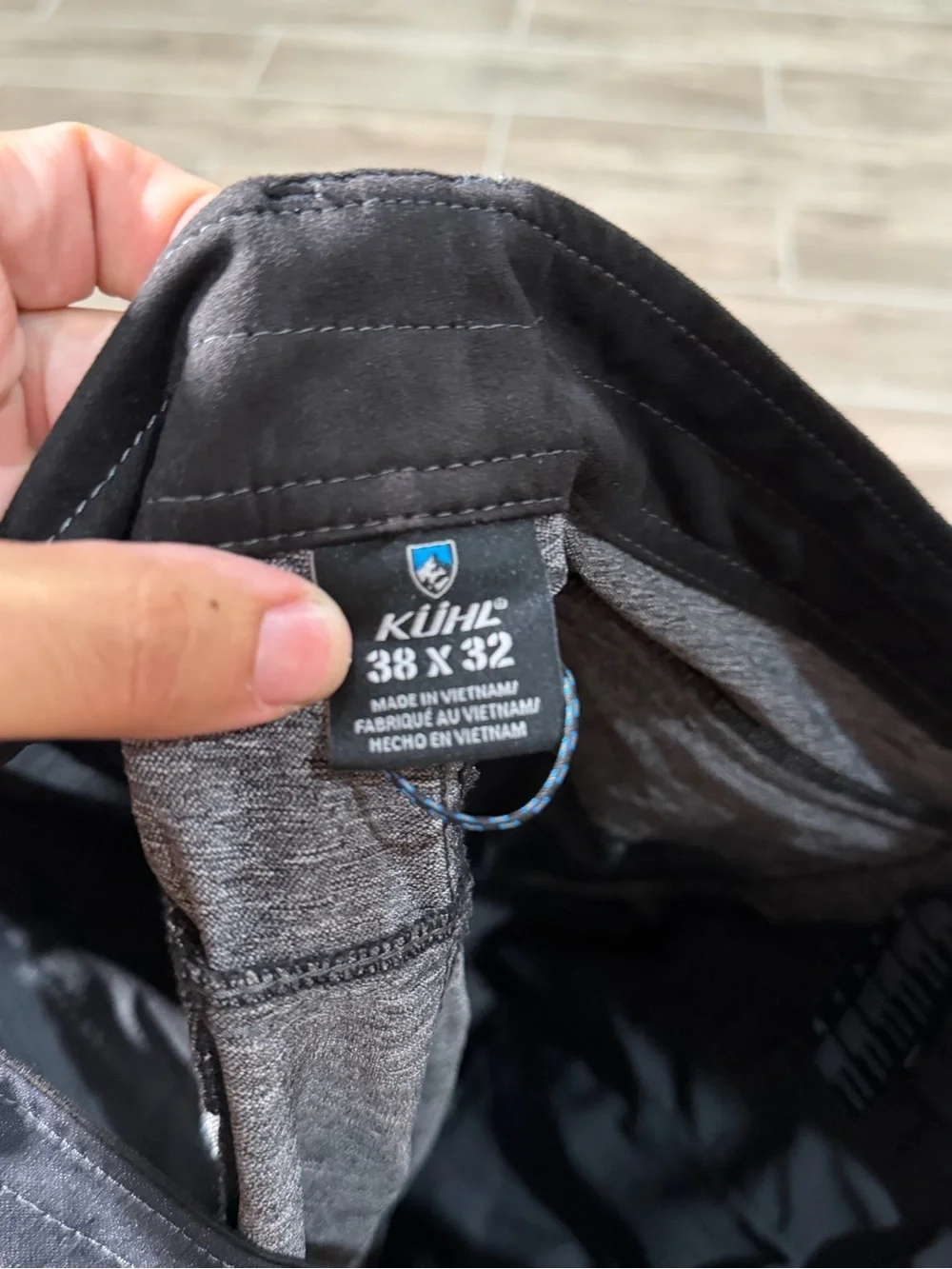 Kuhl Klash Pants Mens 38x32 Black Reinforced Scuff Guards Hiking Outdoor